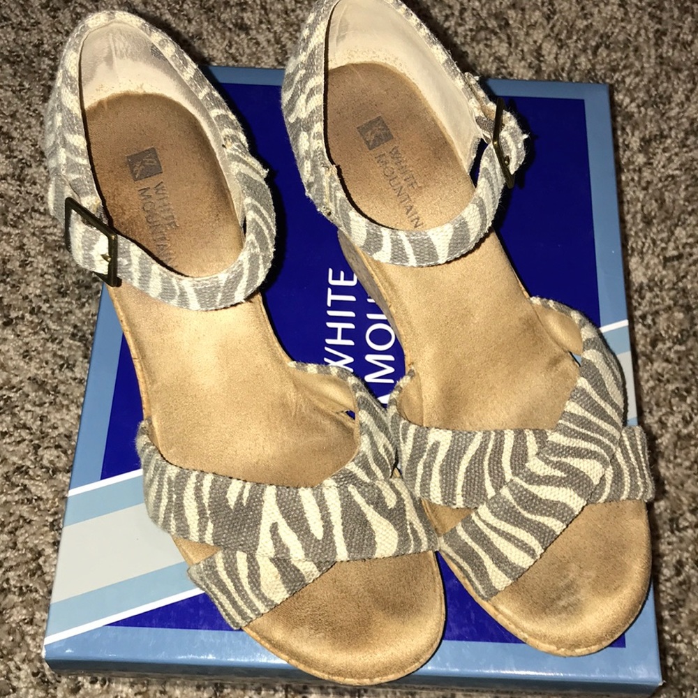 Zebra print wedges